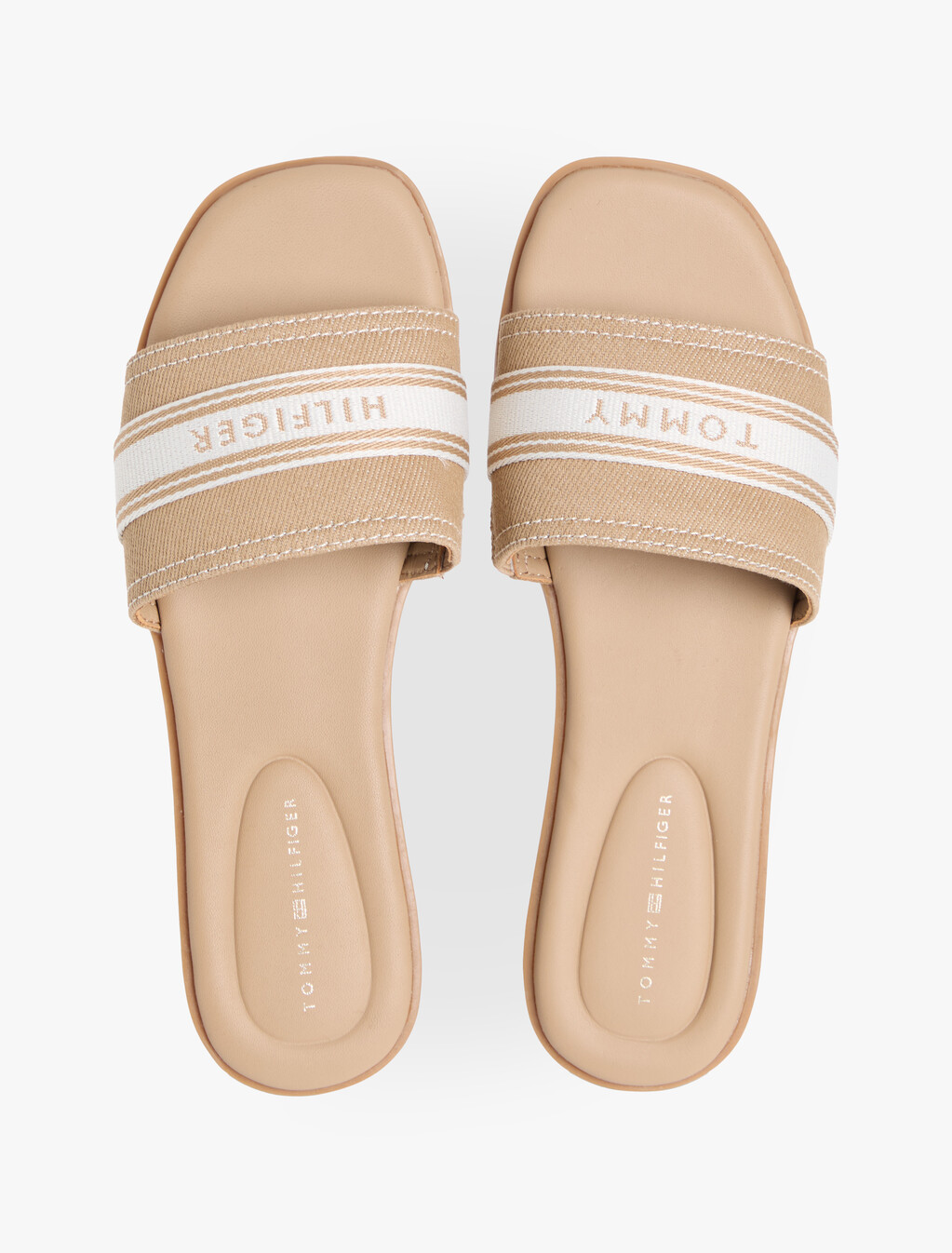 Canvas Denim Webbing Strap Mules, Safari Canvas, hi-res