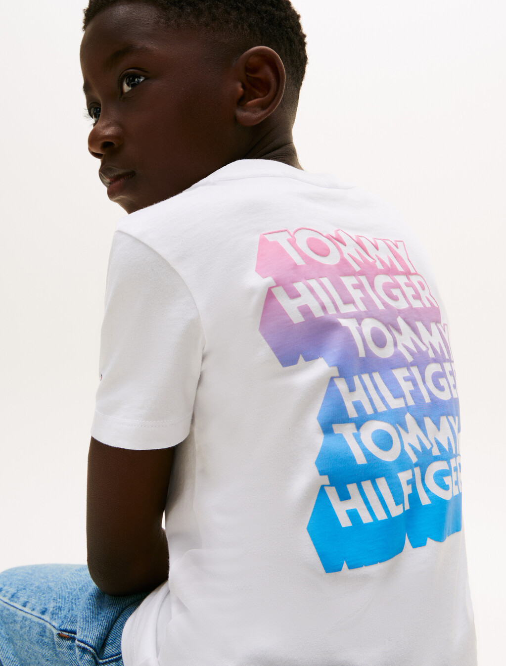 Graffiti Logo Print T-Shirt, White, hi-res