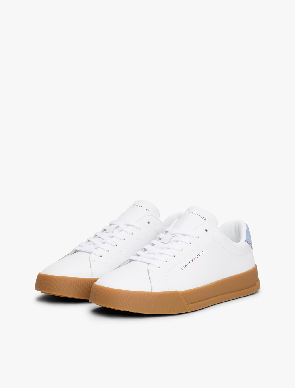 Pebble Grain Court Trainers, White/Briskblue, hi-res