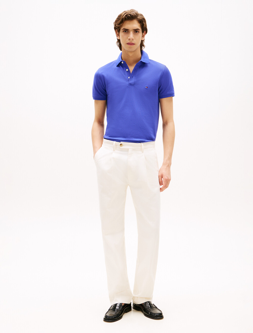 1985 Collection Slim Fit Polo, Lazuli Blue, hi-res