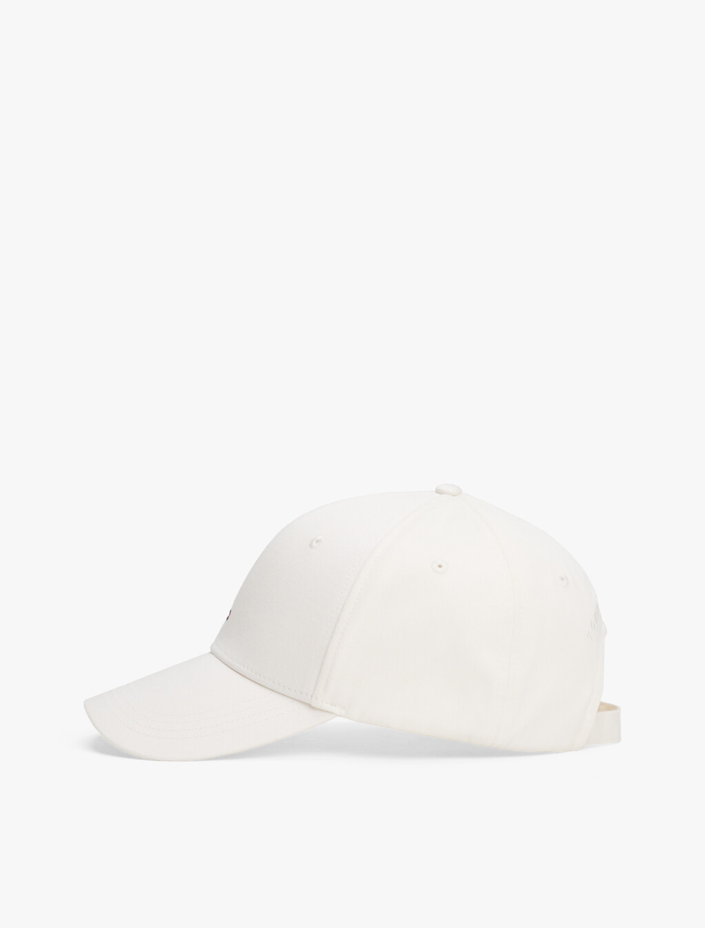 Tommy Flag Cotton Six Panel Cap, Ivory Silk, hi-res