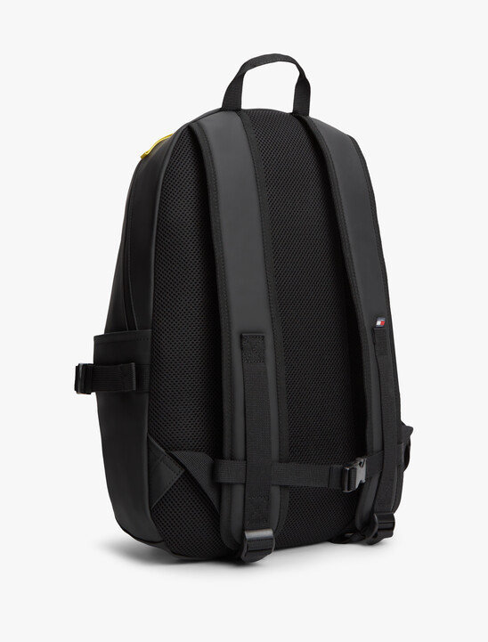 Rubberised Logo Double Zip Backpack