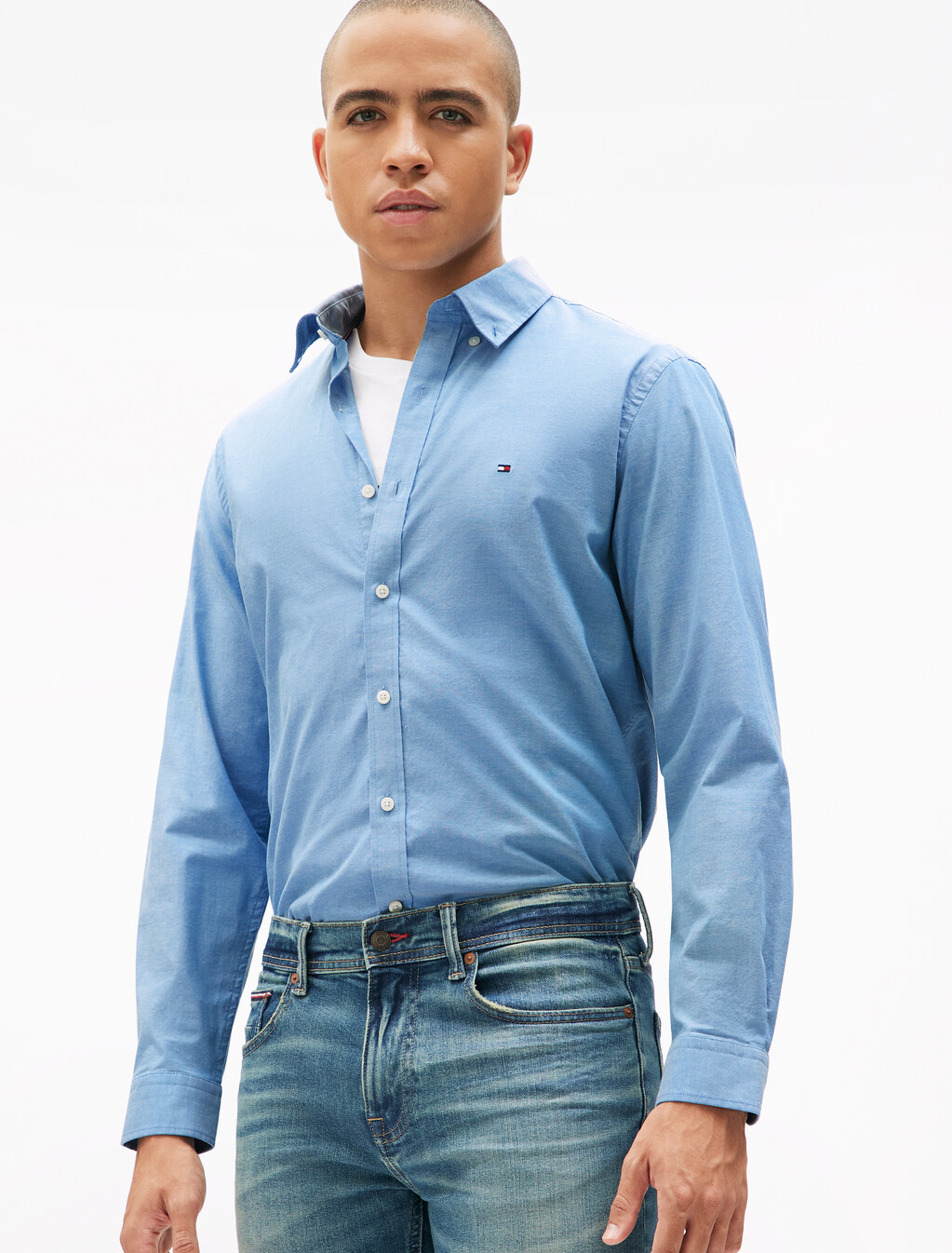 Lightweight Oxford Solid Shirt, Shirt Blue, hi-res