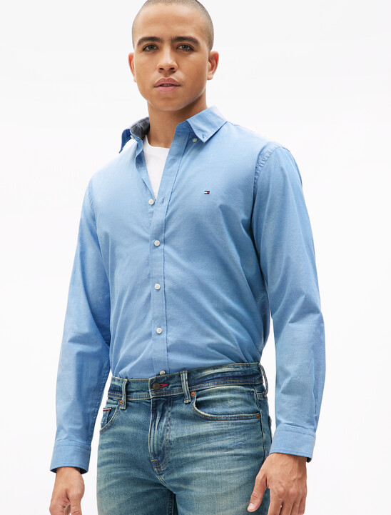Lightweight Oxford Solid Shirt, Shirt Blue Lightweight Oxford Solid Shirt
