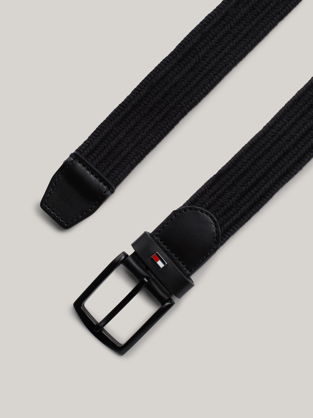 Denton Woven Elastic Belt, Black, hi-res