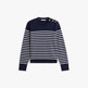 Placed Thin White Stp Sweaters