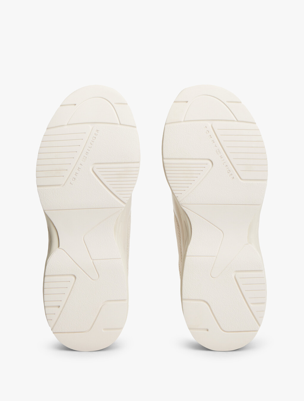 TH Monogram Mixed Texture Leather Trainers, Soft Cream, hi-res