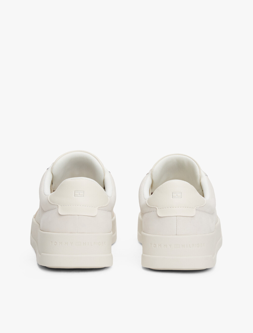 Debossed Logo Court Trainers, Alabaster, hi-res