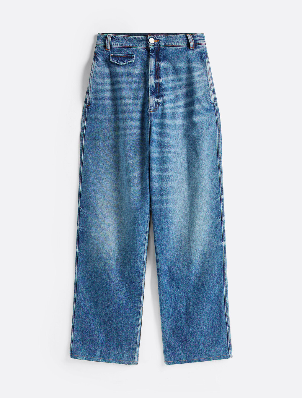 The Runway Collection Oversized Utility Jeans, Dark Blue Denim, hi-res