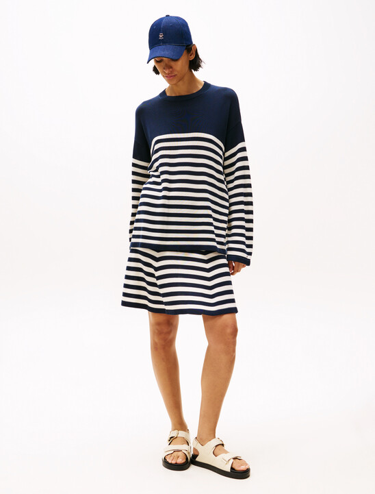 Relaxed Crew Neck Jumper With Silk