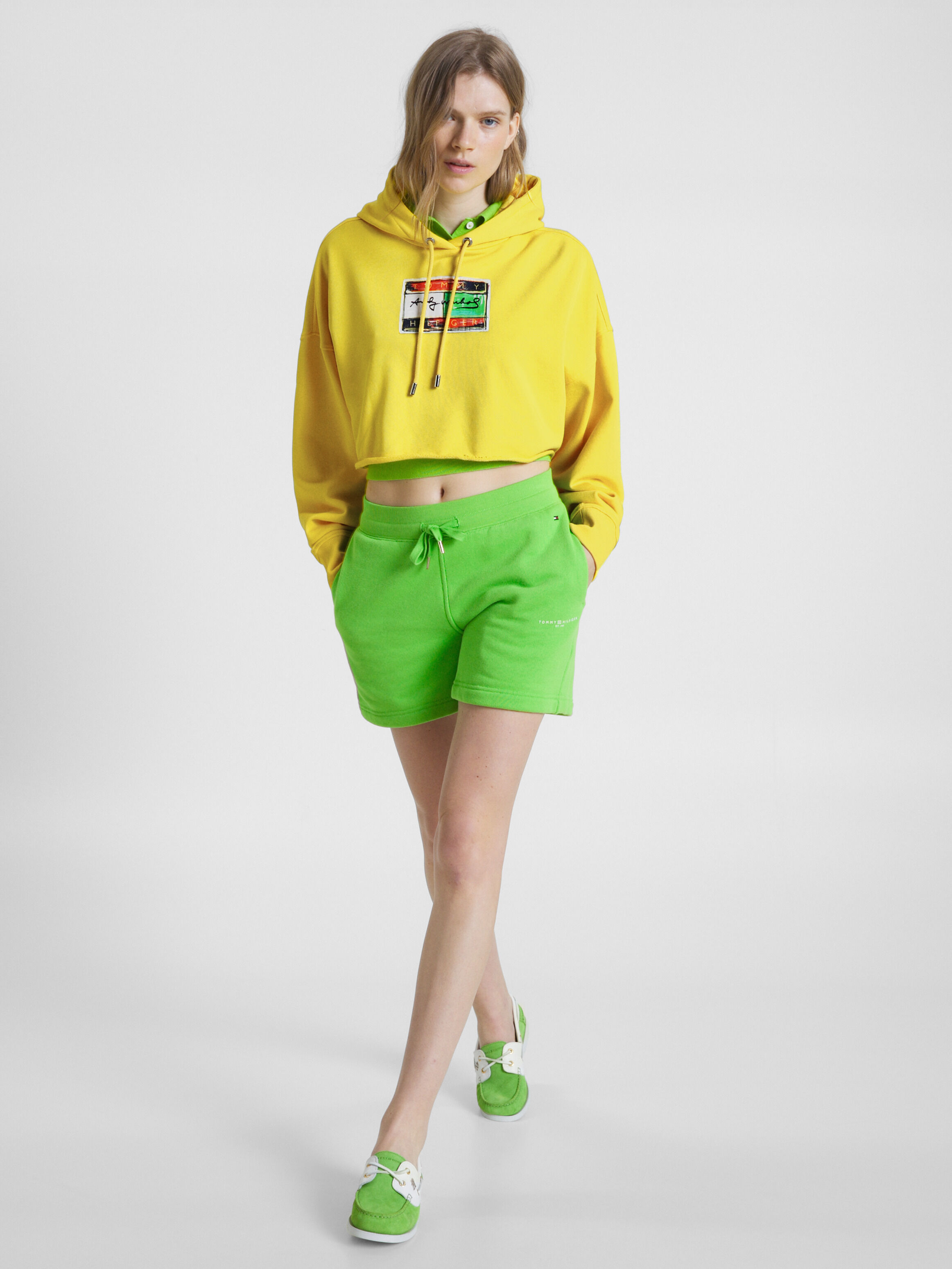 Neon tommy hilfiger sales hoodie