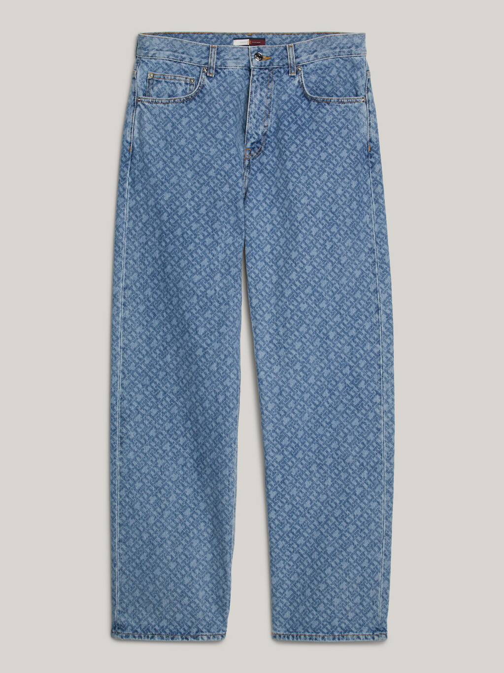 Dad Relaxed Straight TH Monogram Jeans, Indigo Blue, hi-res