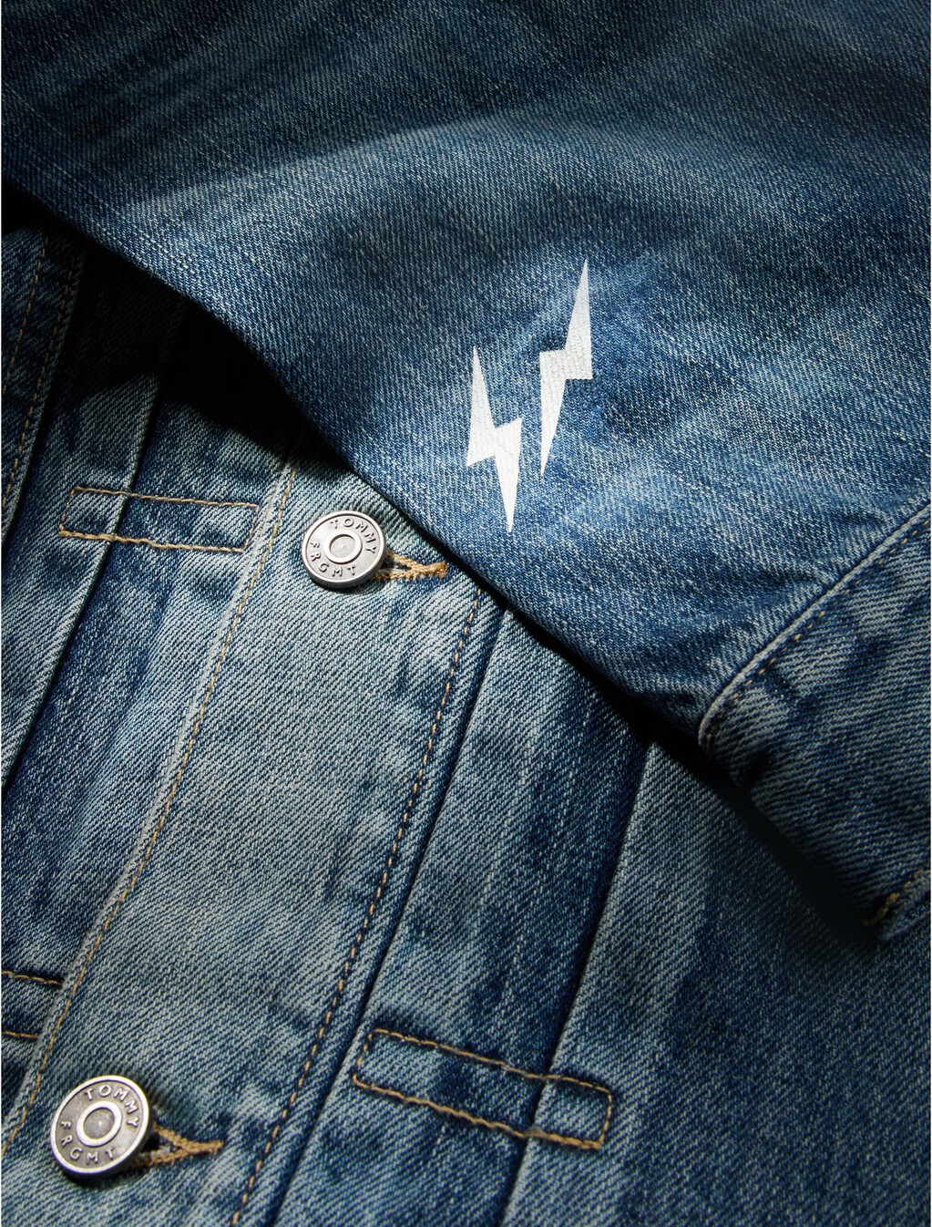 Denim Trucker Jacket, Mid Wash Denim, hi-res