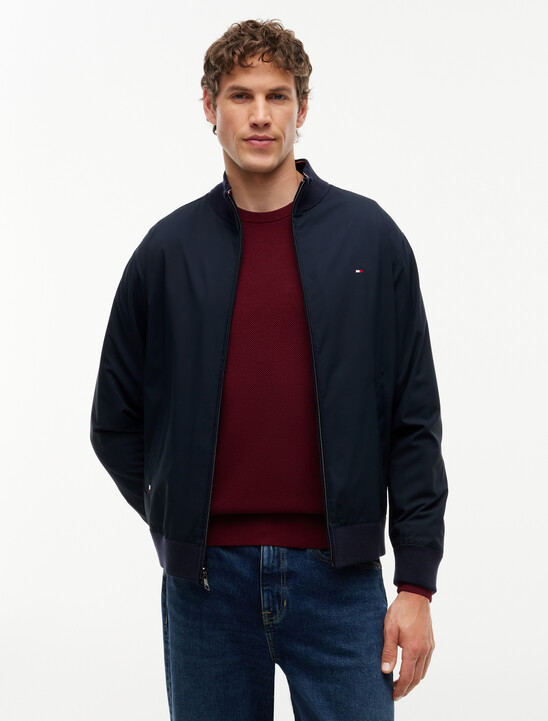 Mix Media Reversible Bomber Jacket