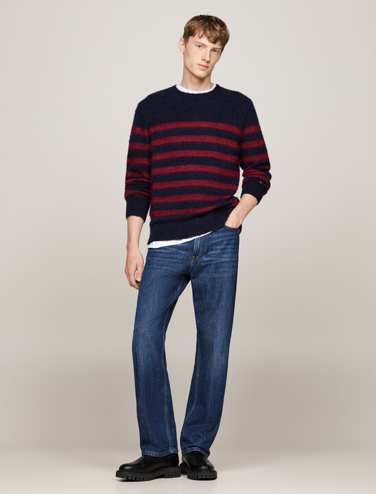 Stripe Relaxed Jumper with Alpaca