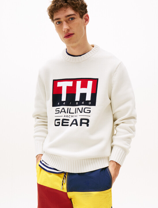 Hilfiger Sailing Rib-Knit Intarsia Logo Jumper