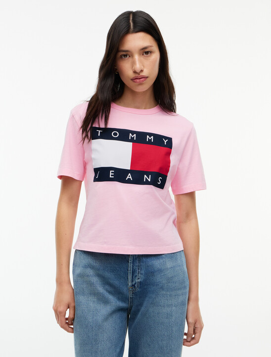 Flag Badge Boxy Jersey T-Shirt