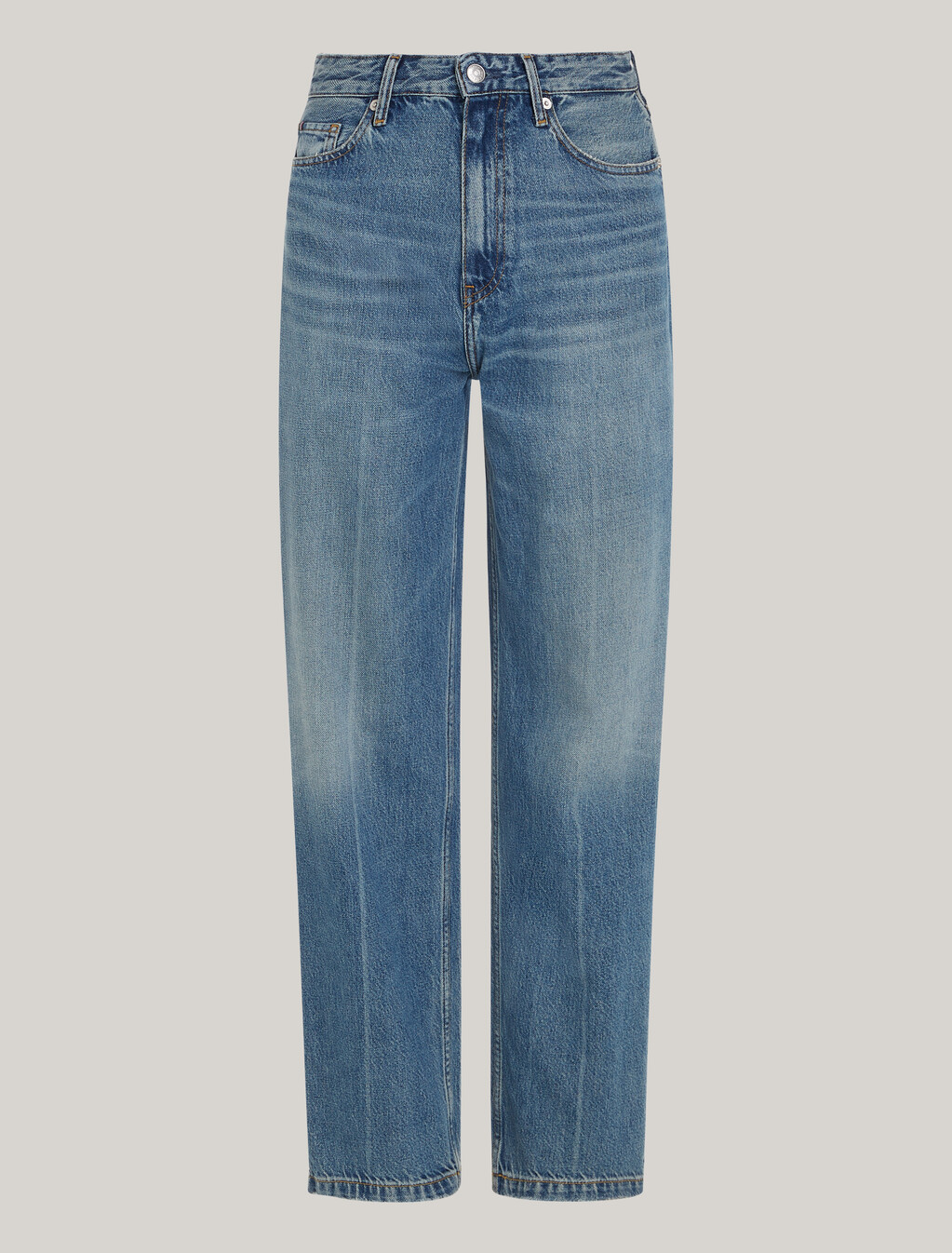 High Rise Relaxed Straight Faded Jeans, Will, hi-res