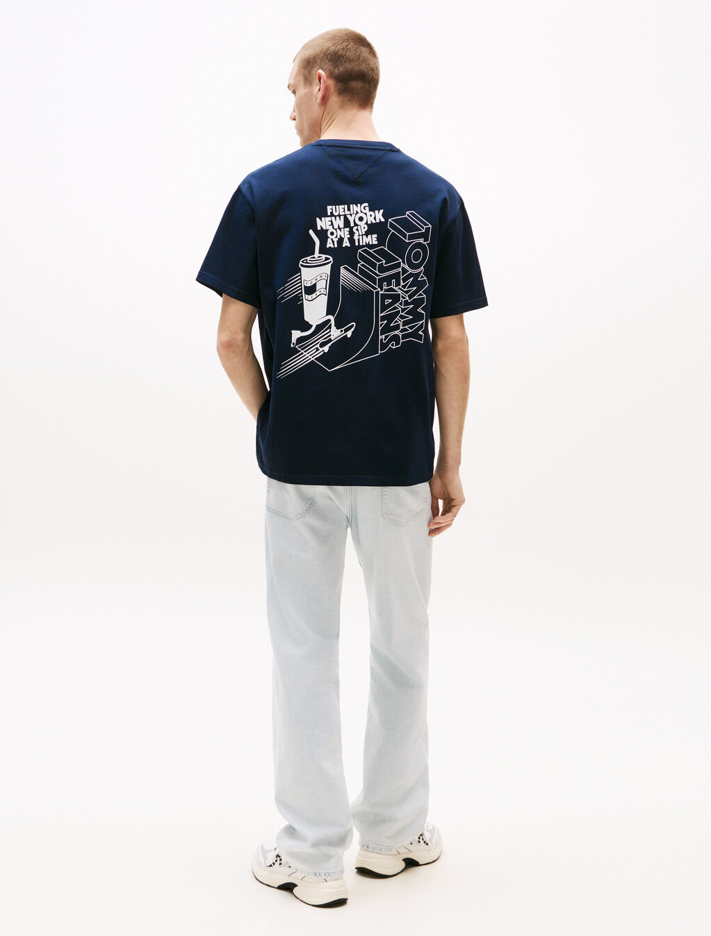 Relaxed Skater Back Graphic T-Shirt, Dark Night Navy, hi-res