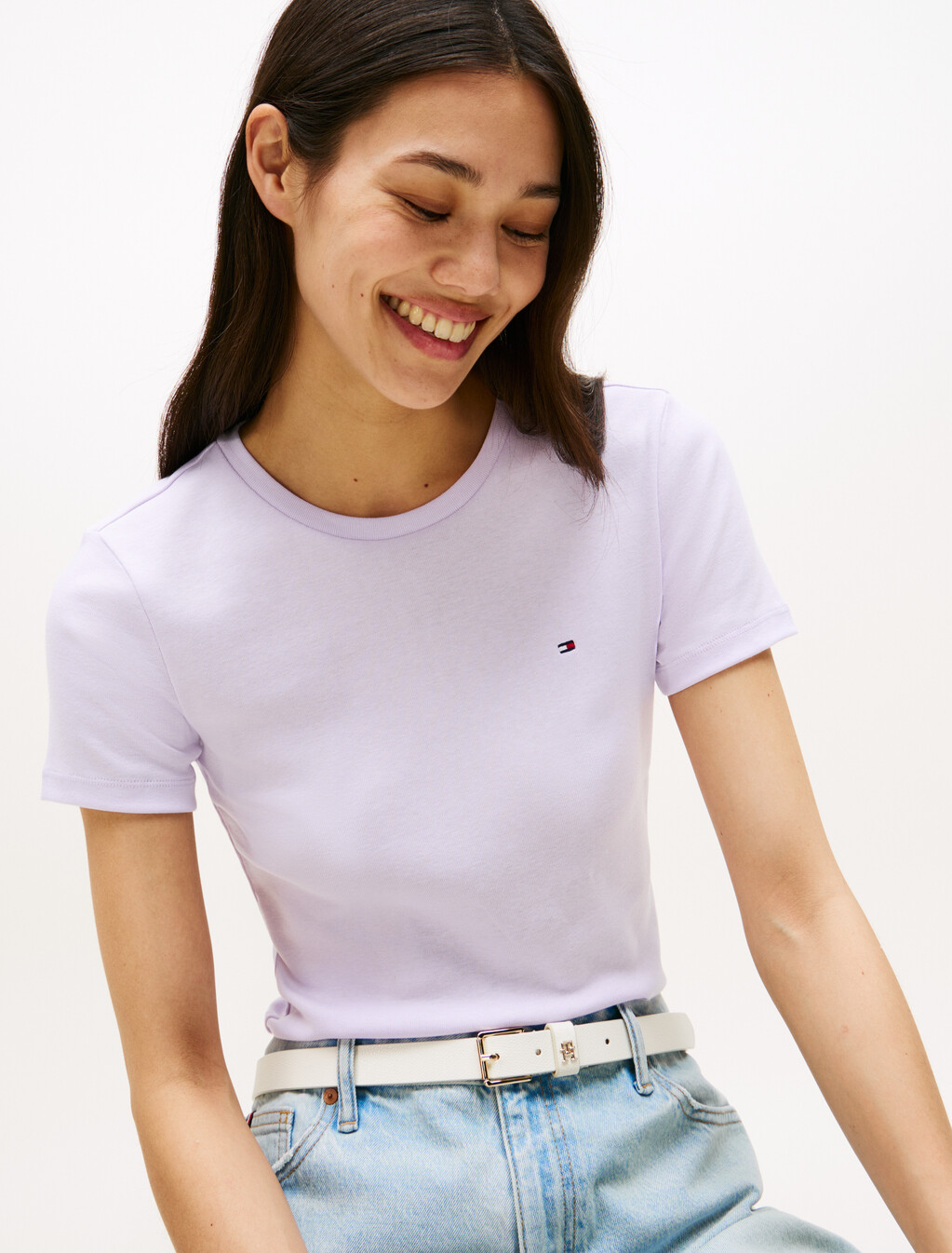 Essential Crewneck T-Shirt, Lilac Sprig, hi-res