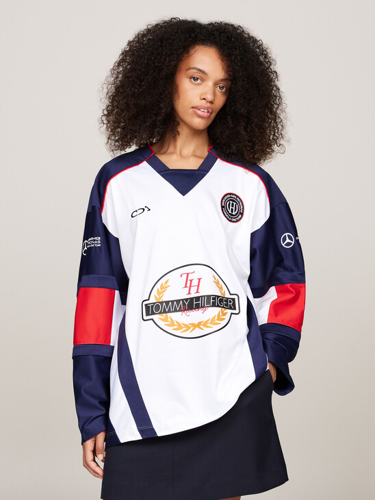 Tommy x Mercedes F1 x CR Back Graphic Hockey Sweatshirt