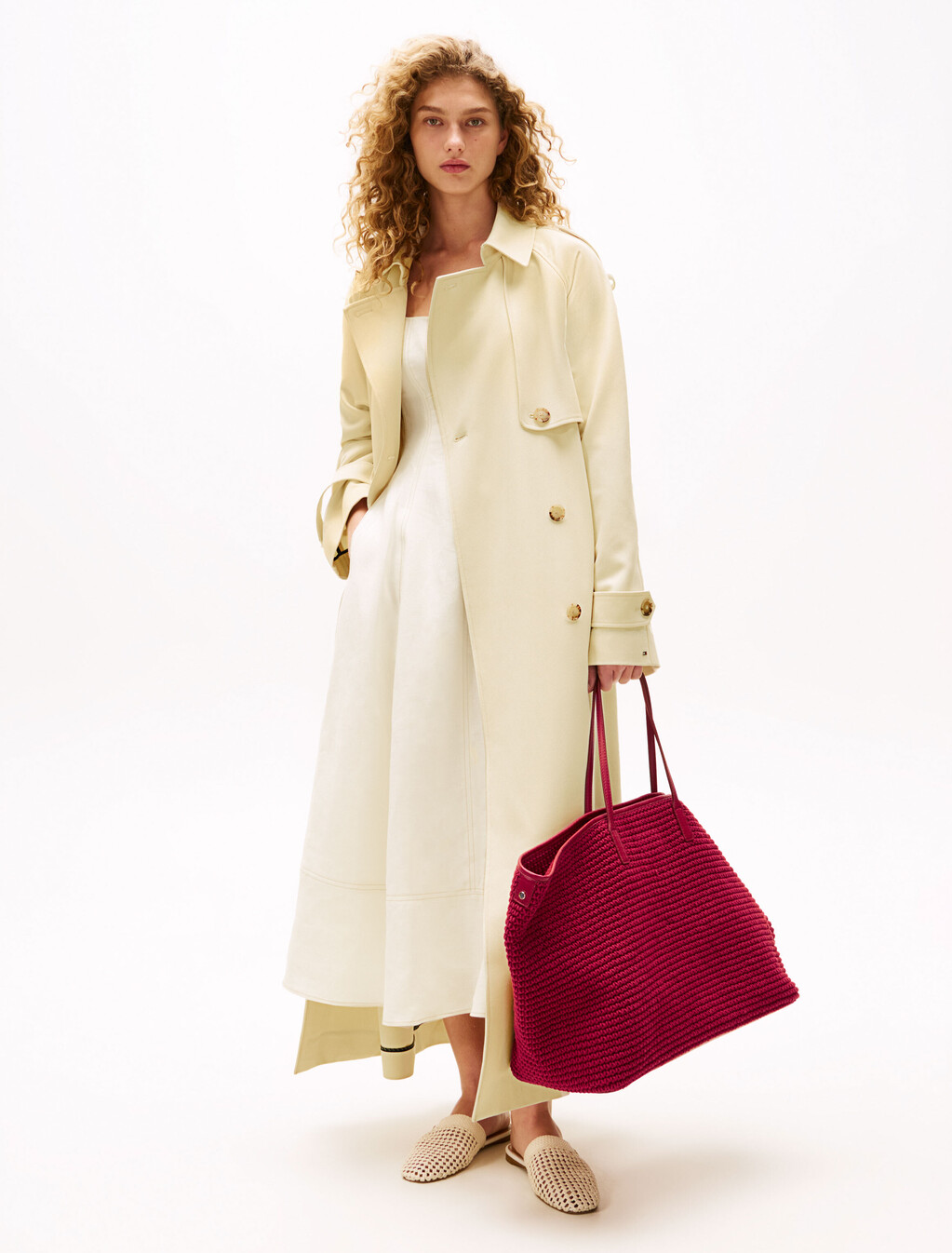 The Sofia Capsule Leather Beach Bag, Rouge, hi-res