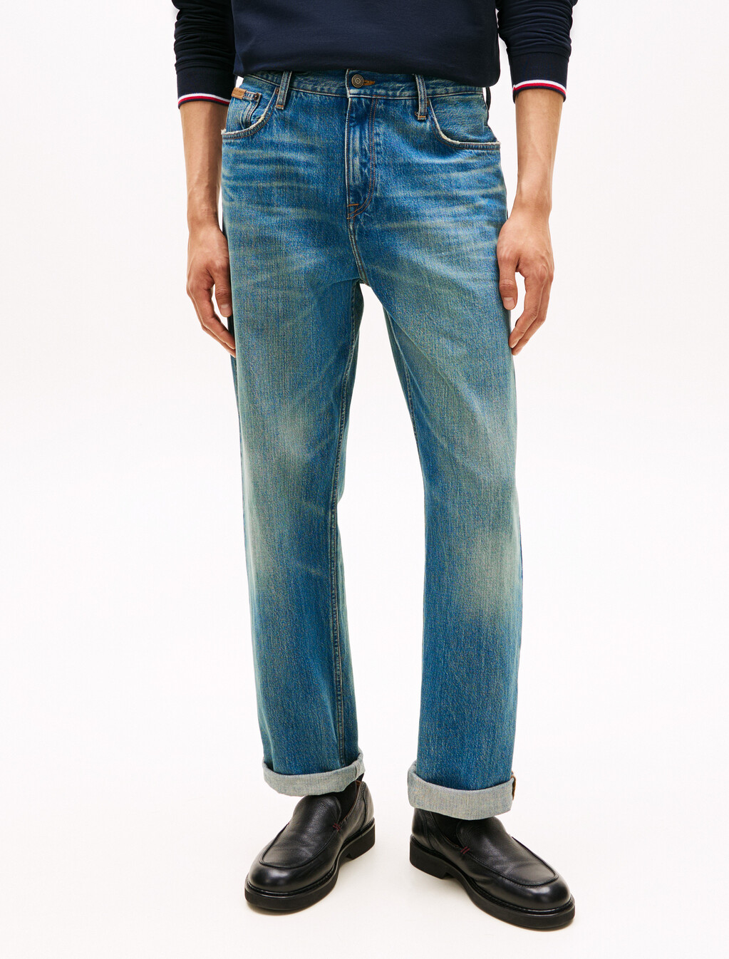 Back Cinch Relaxed Jeans, Mario Blue, hi-res