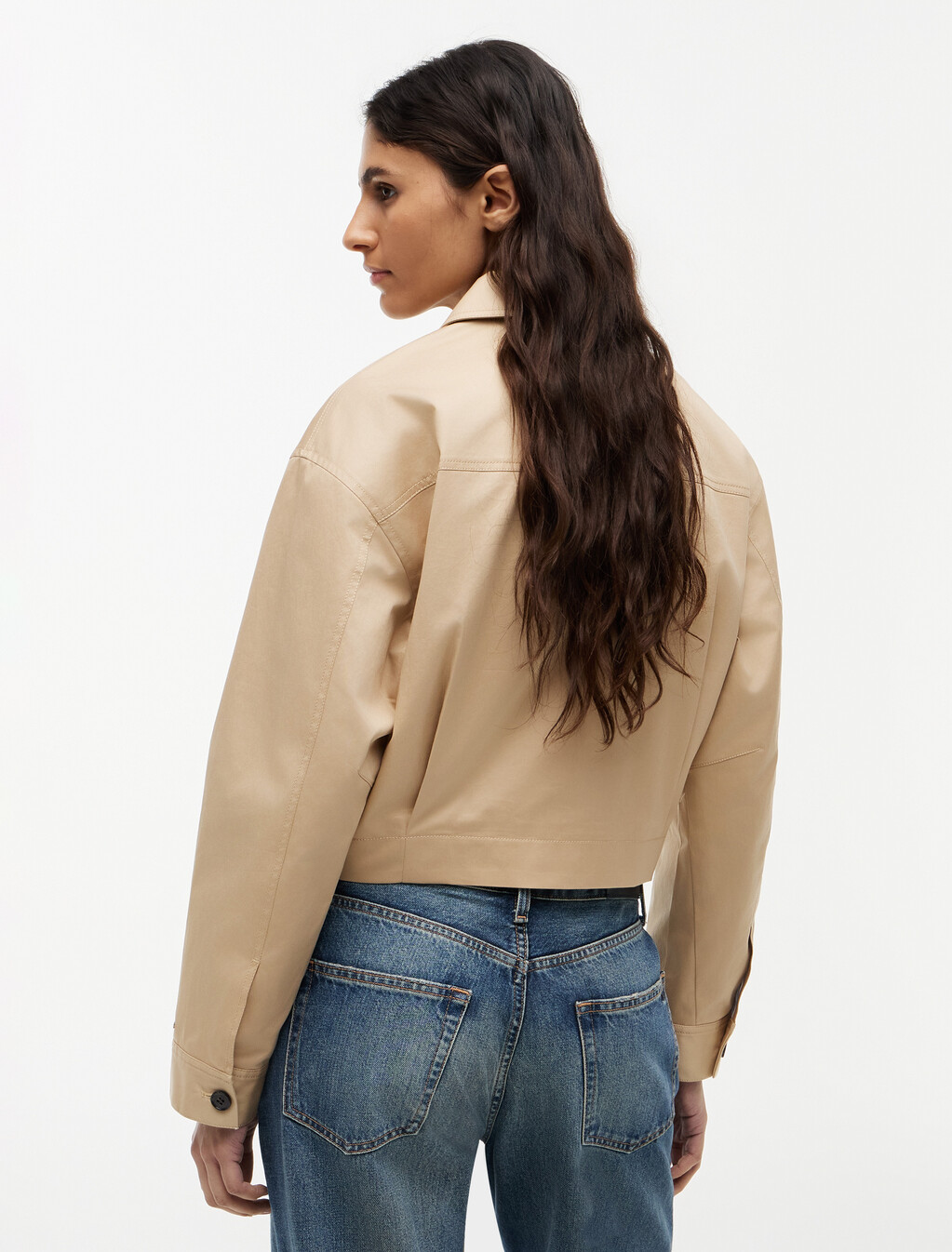 Logo Patch Pocket Twill Short Jacket, Gentle Gold, hi-res
