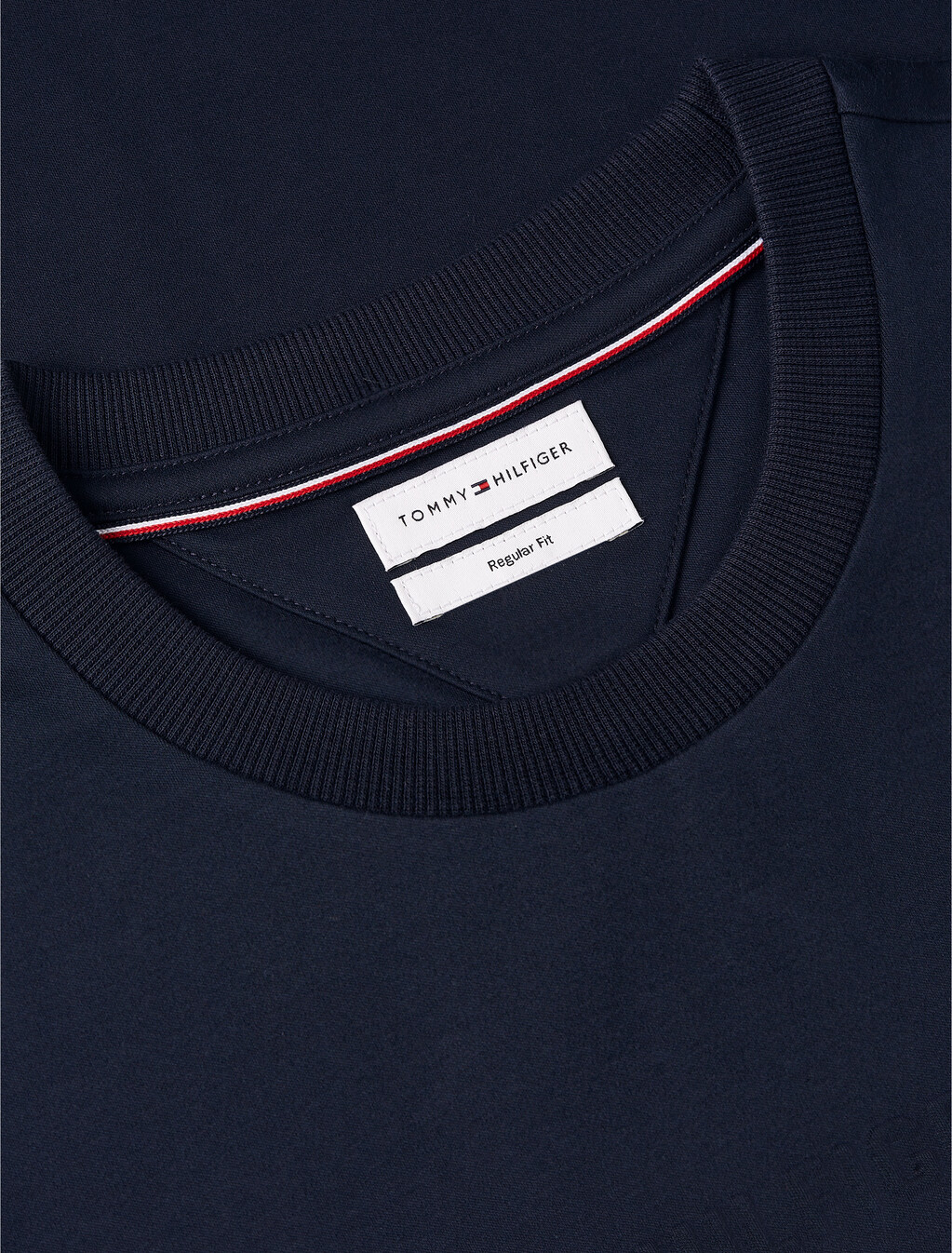 Interlock Knit Crew Neck T-Shirt, Navy Blue, hi-res