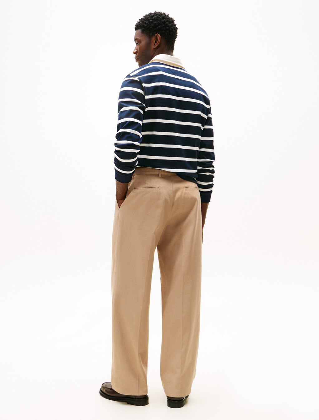 Pleated Twill Wide Leg Trousers, Coastal Taupe, hi-res