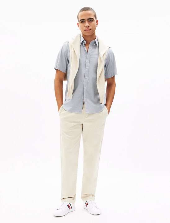 Oxford Stripe Short Sleeve Shirt