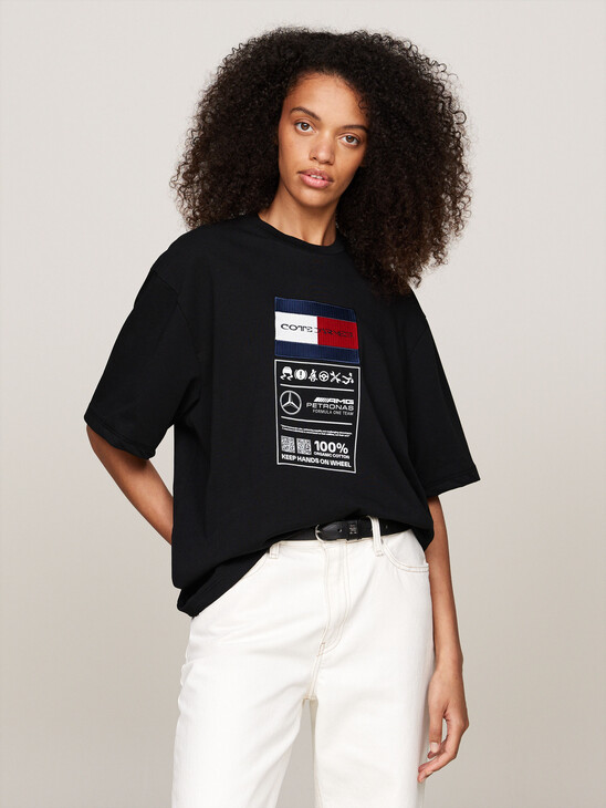 Tommy x Mercedes F1 x CR Care Label Logo T-Shirt