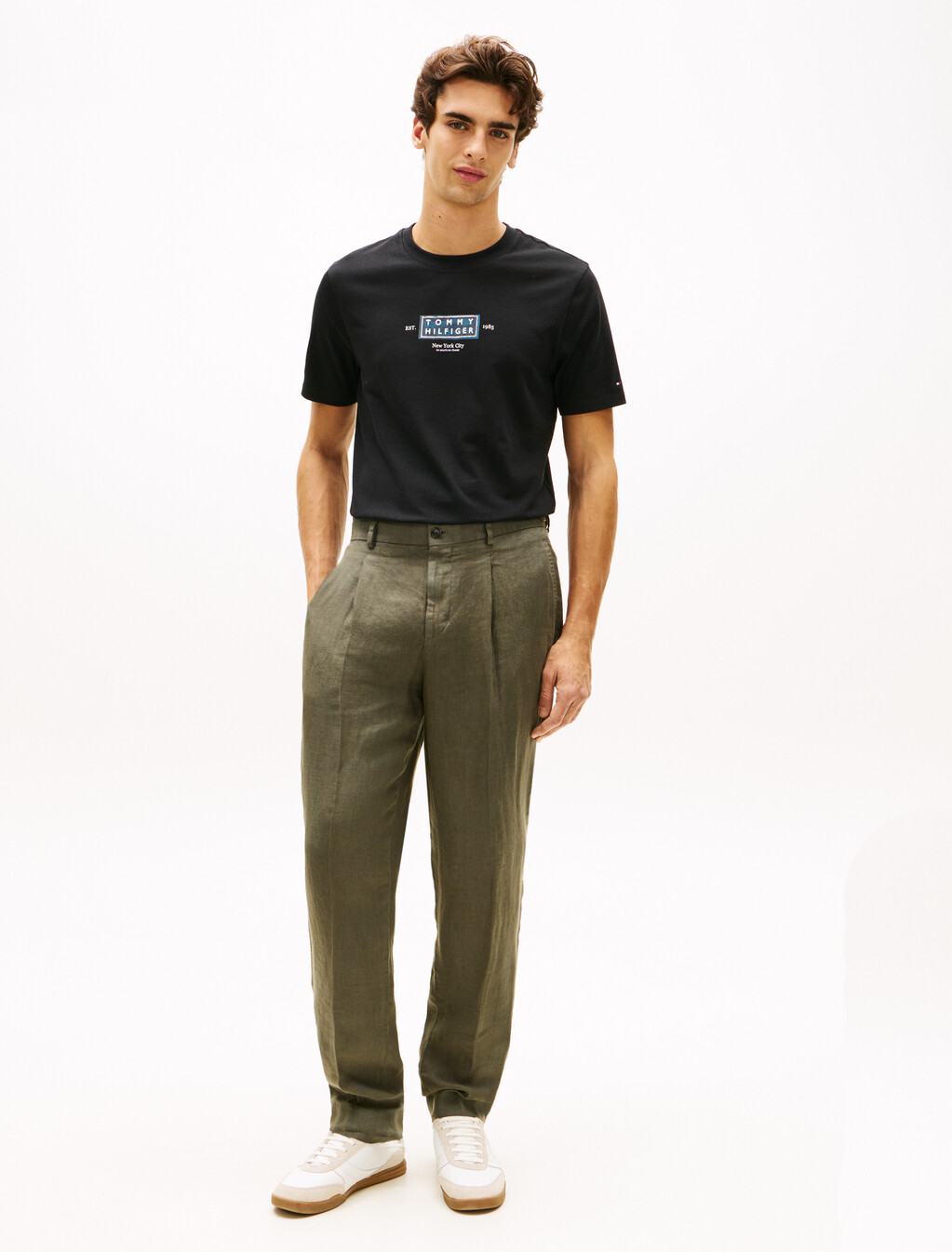 Heritage Logo Jersey Crew Neck T-Shirt, Black, hi-res