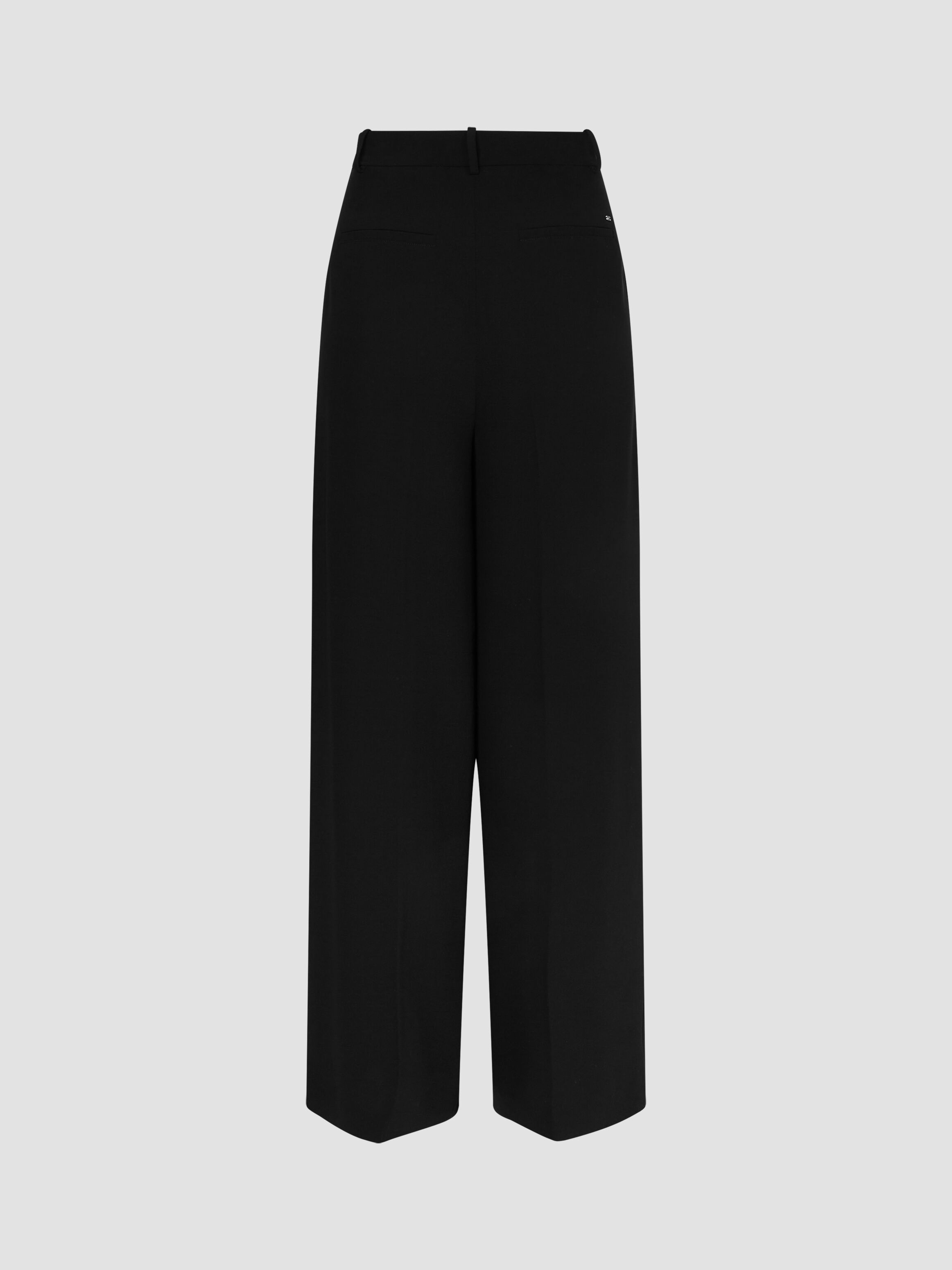 Fluid Twill Wide Leg Pants black Tommy Hilfiger Singapore
