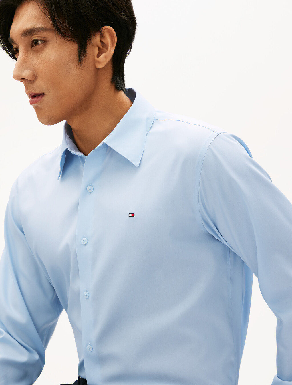 Non Iron Long Sleeve Shirt, Breezy Blue, hi-res