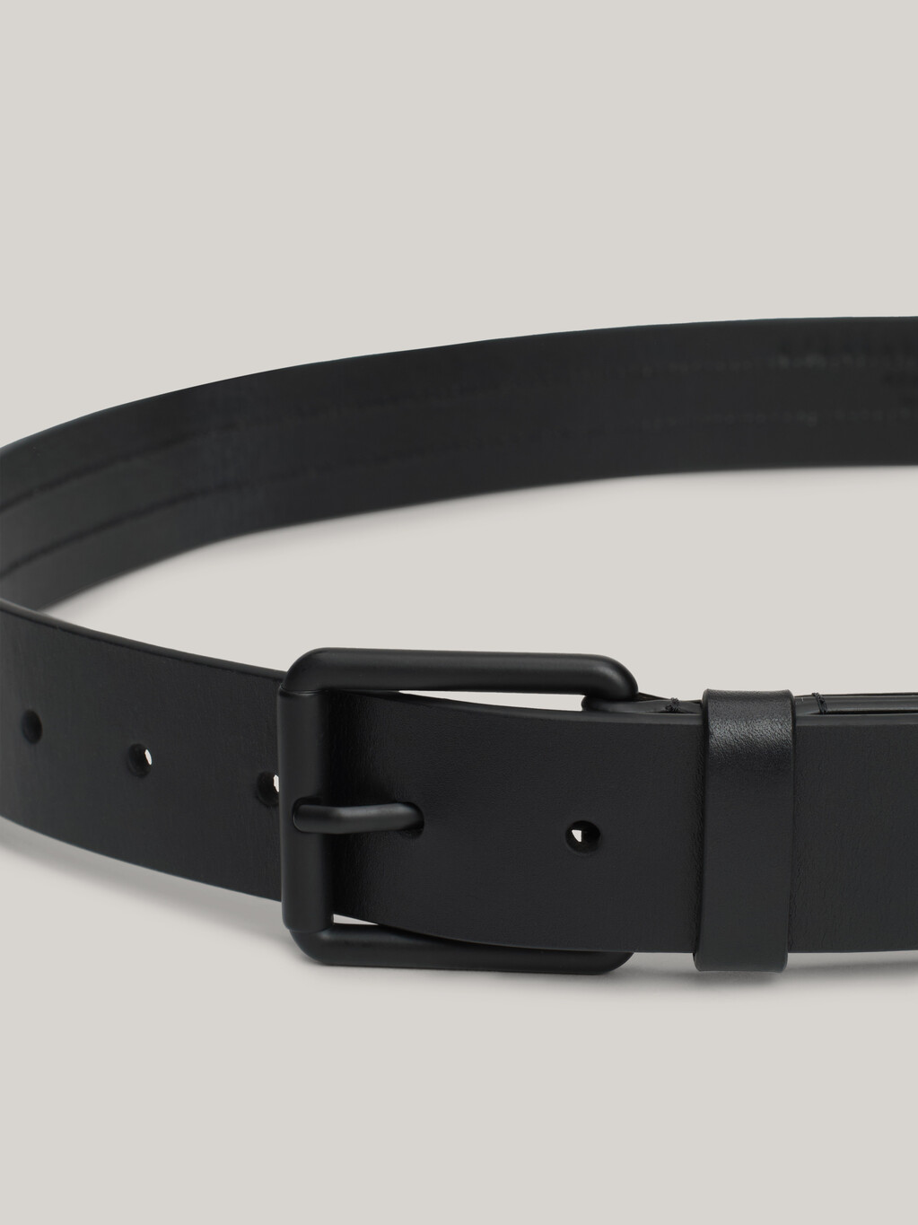 Corporate Casual Leather Belt, Black, hi-res