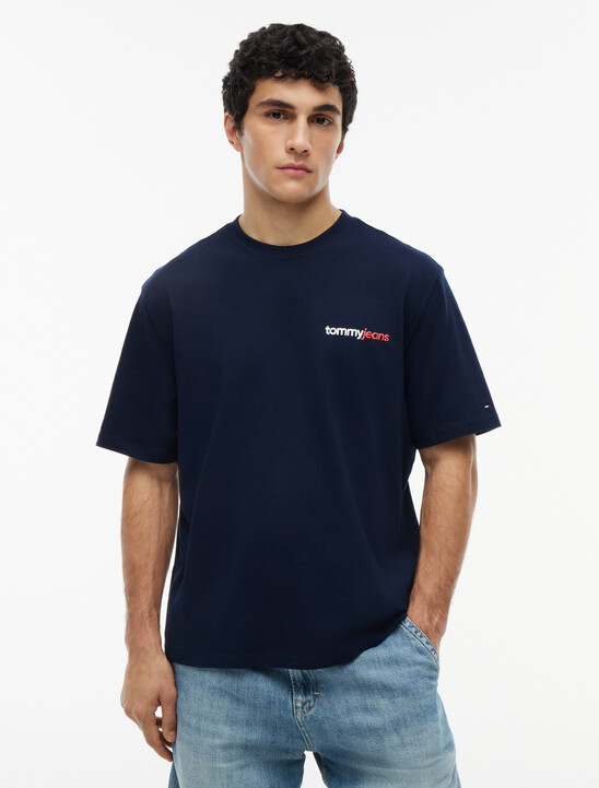 Logo Oversized Peached Jersey T-Shirt