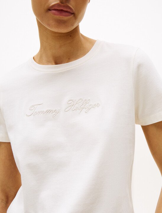 Lurex Script Logo T-Shirt
