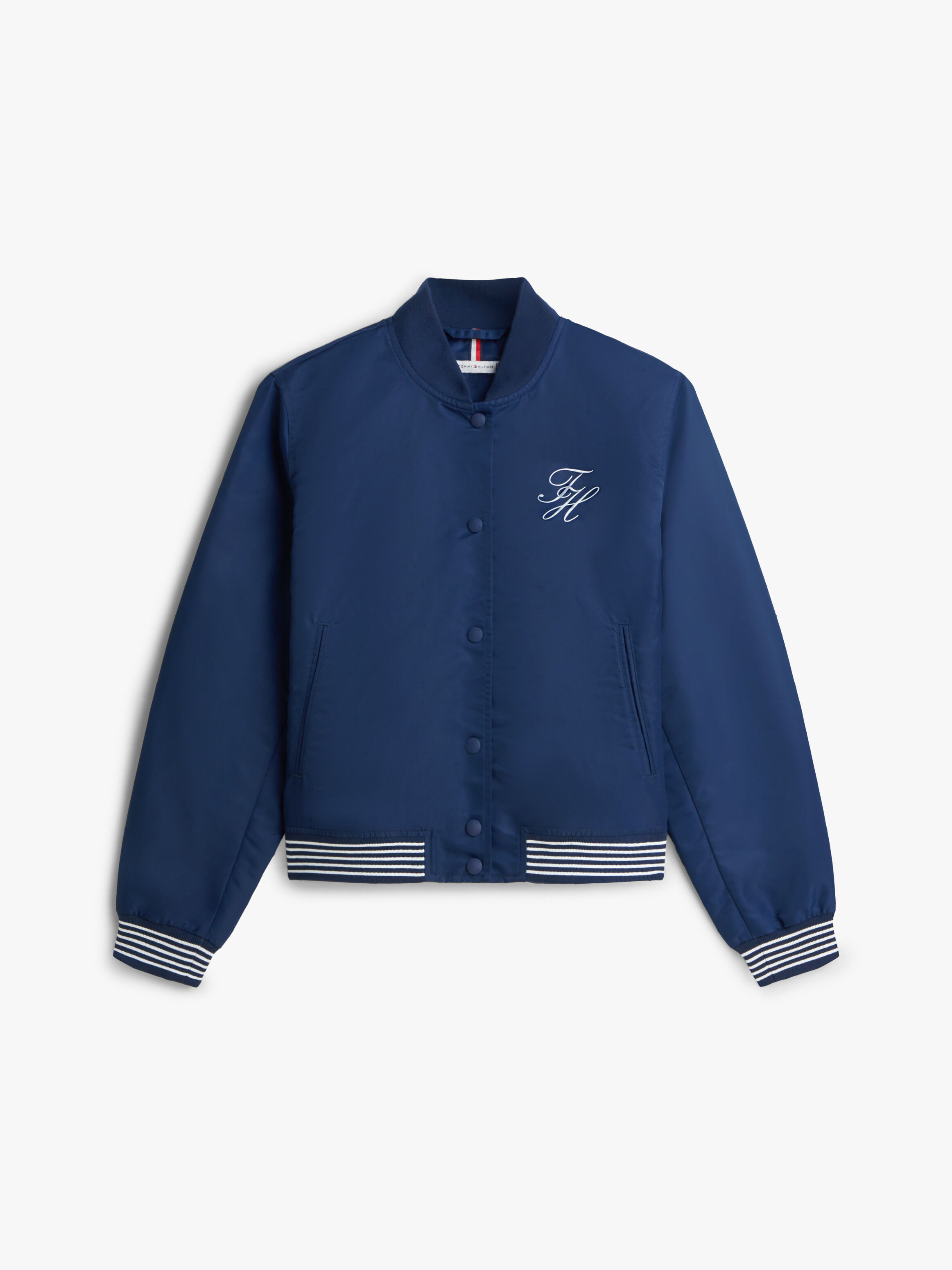 Asia Fit Varsity Bomber Jacket | blue | Tommy Hilfiger Singapore