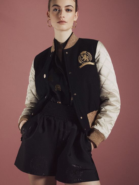 TOMMY HILFIGER COLLECTION CREST VARSITY JACKET
