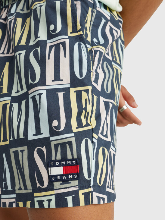 PASTEL CAMO POPLIN BEACH SHORTS