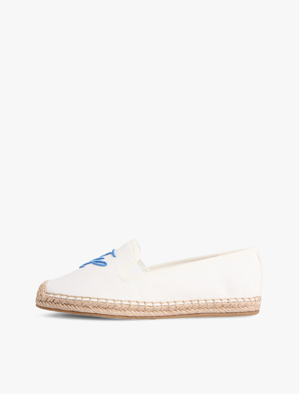 Logo Embroidery Canvas Espadrilles, Ecru, hi-res