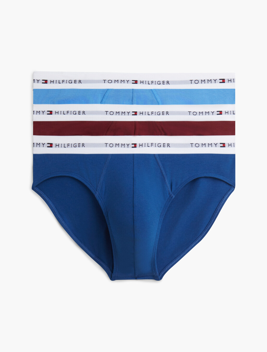3-Pack Signature Logo Waistband Briefs, Opulent Blue/Burgundy/Blue Spell, hi-res