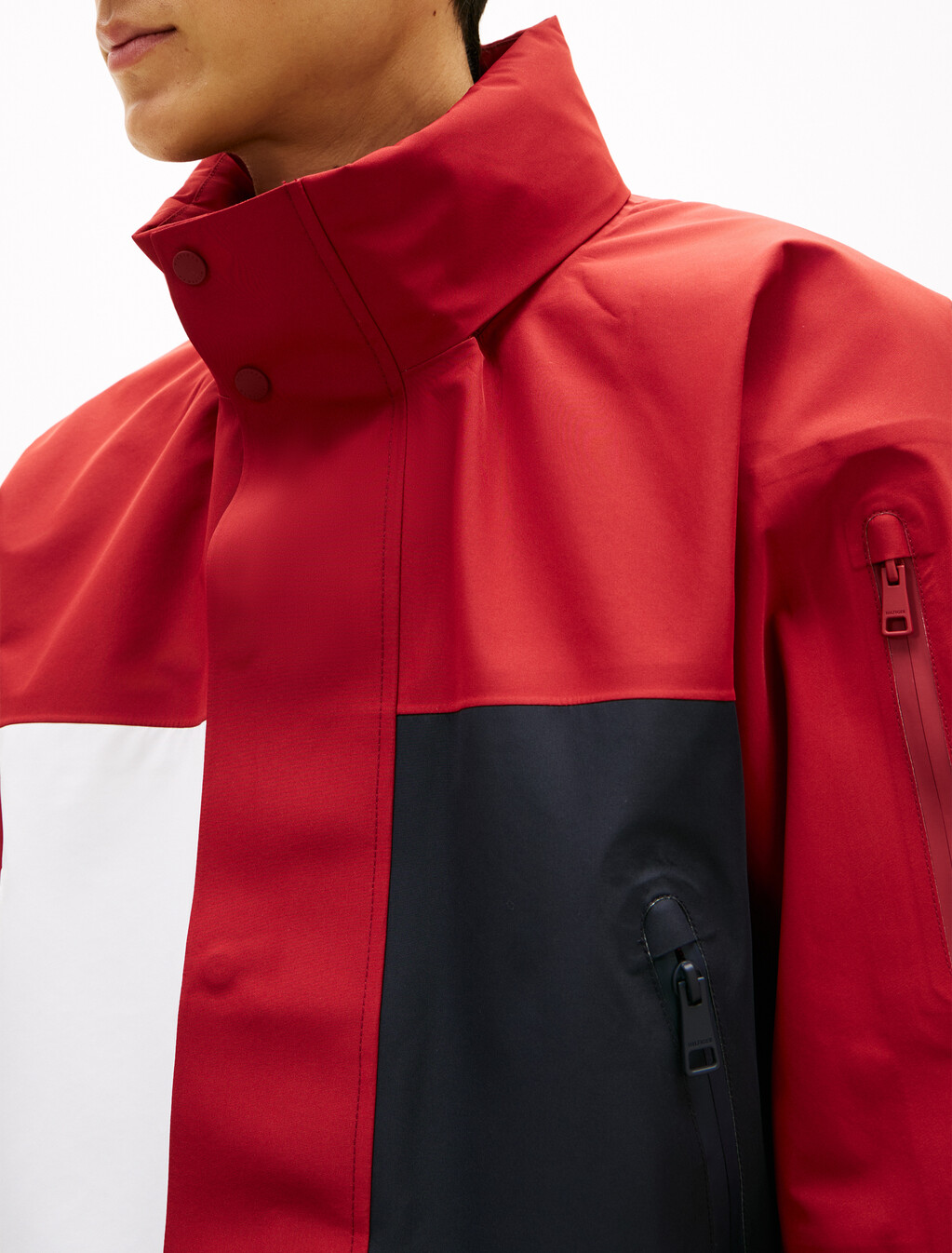 Waterproof Colour-Blocked Relaxed Regatta Jacket, Regatta Red, hi-res