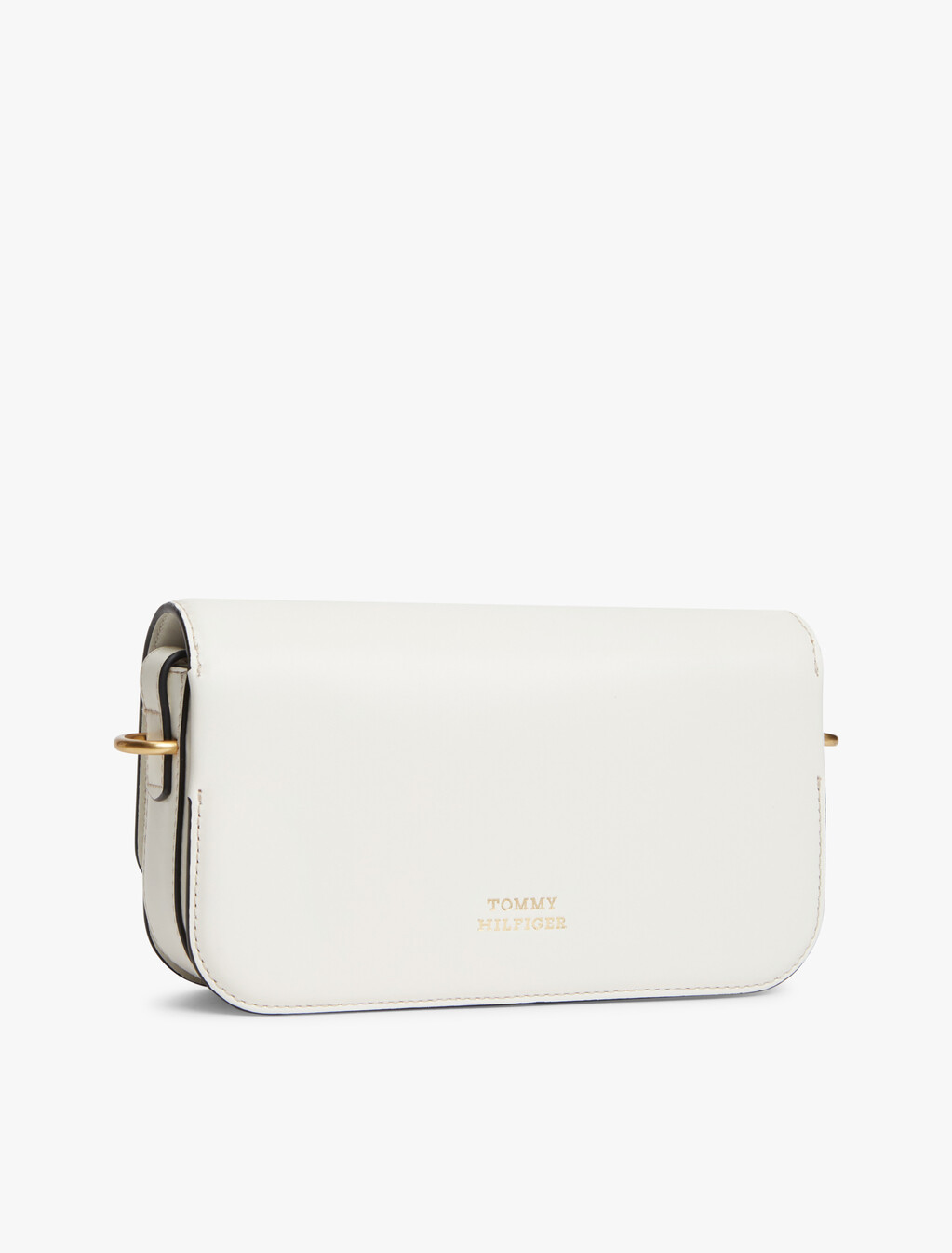 Leather Flap Logo Plaque Crossbody Bag, Soft Cream, hi-res