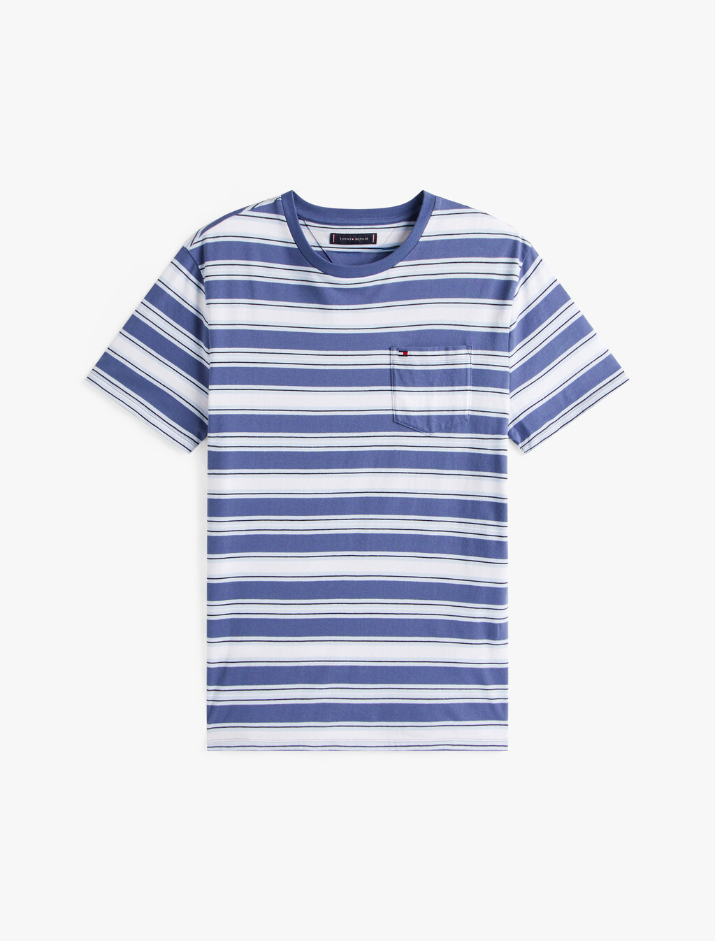 Stripe Nantucket Pocket T-Shirt, Faded Indigo, hi-res