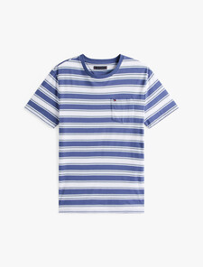 Stripe Nantucket Pocket T-Shirt, Faded Indigo, hi-res