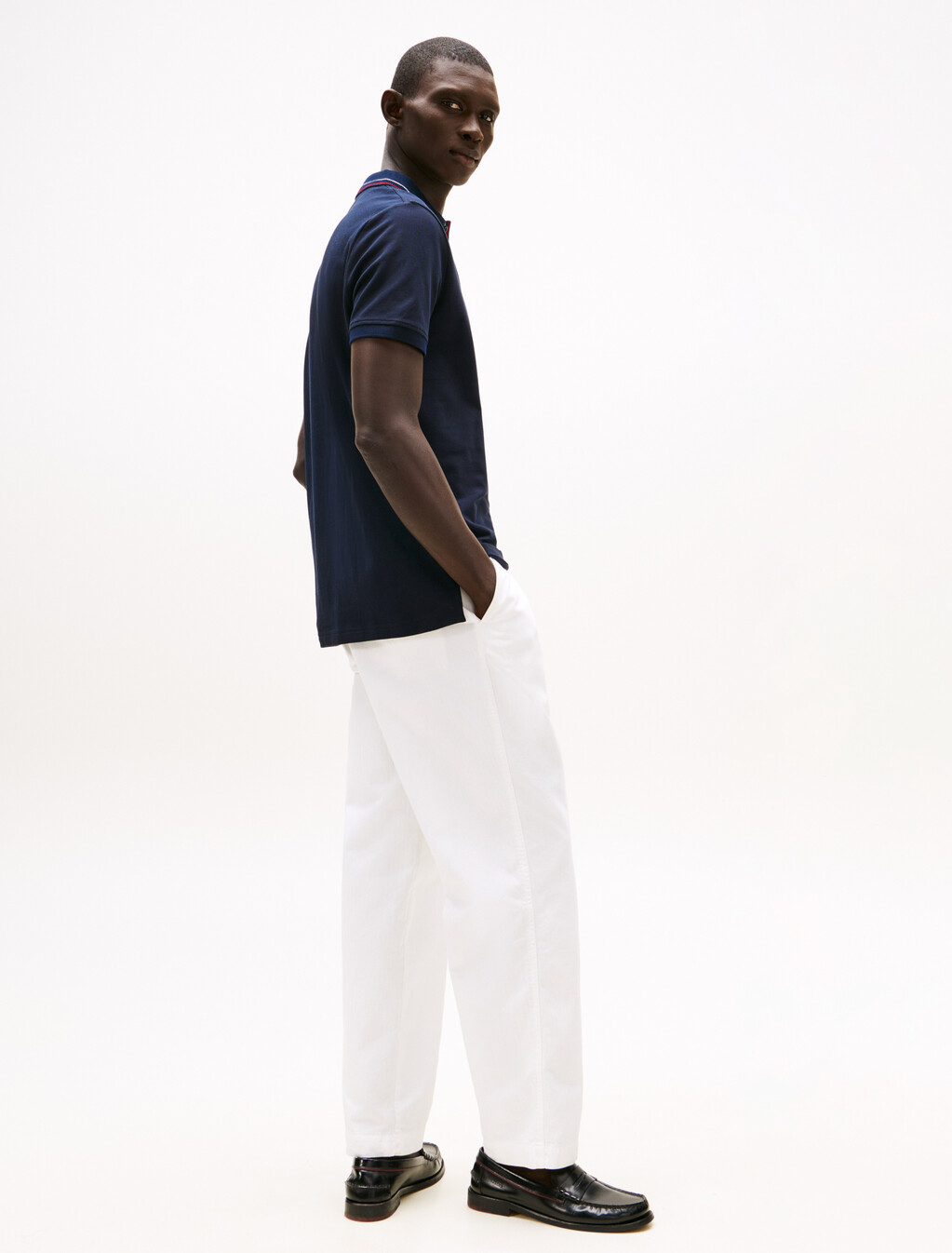 Regular Fit Tipped Collar Polo Shirt, Desert Sky, hi-res