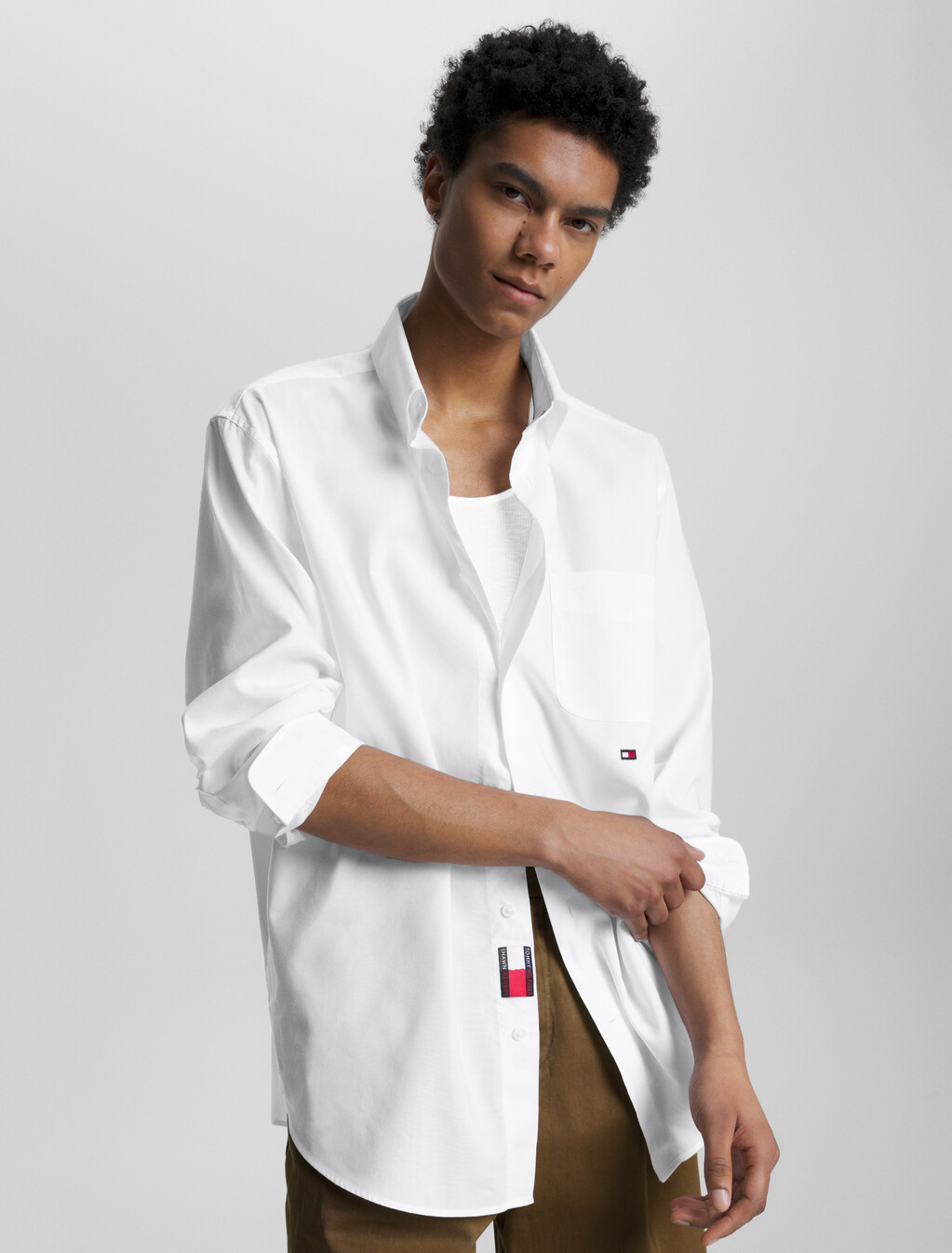 Tommy Hilfiger X Shawn Mendes Archive Fit Oxford Shirt, Optic White, hi-res