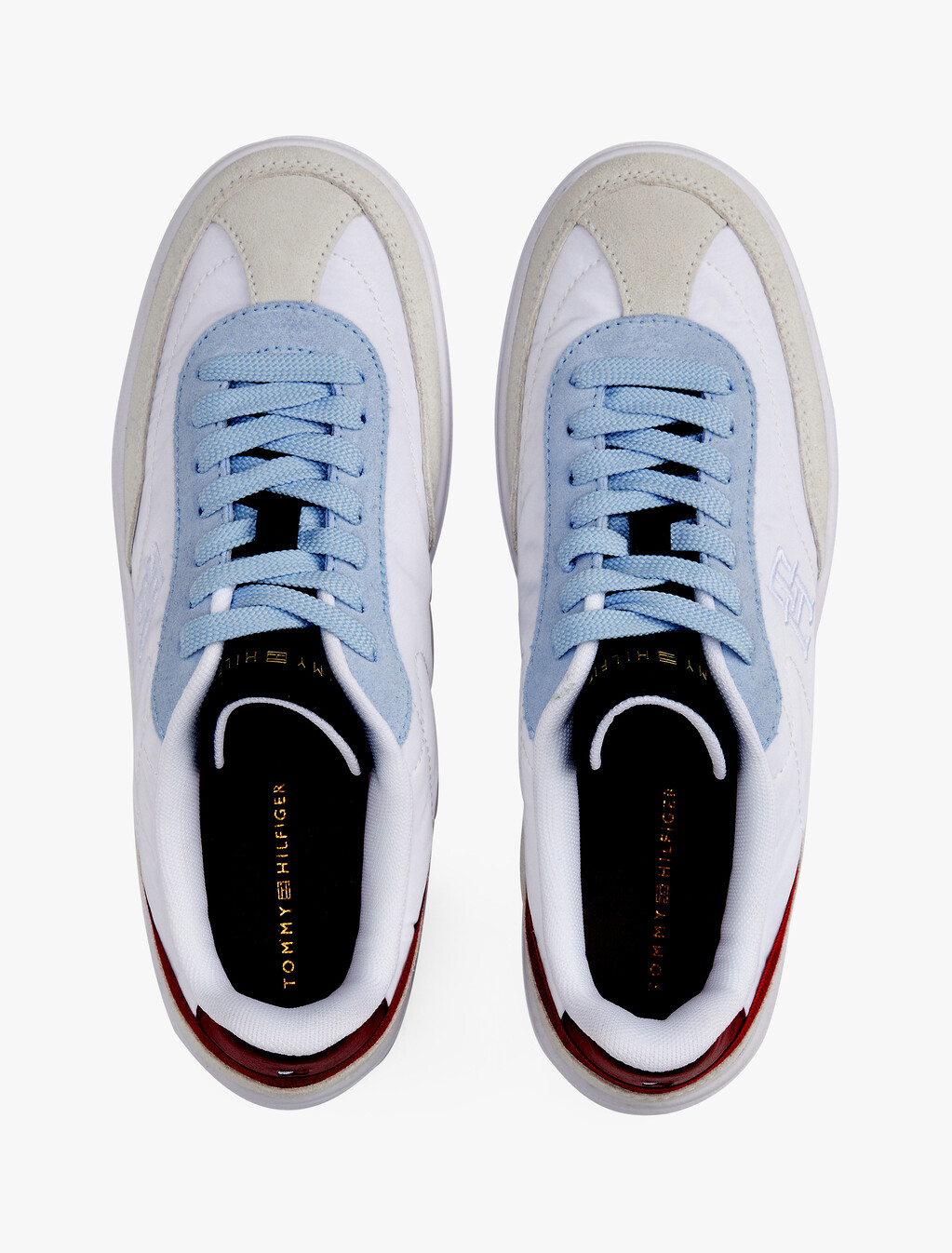 Heritage Suede Trainers, White/Breezy Blue, hi-res